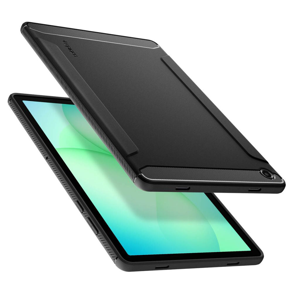 Funda para Samsung Galaxy Tab A11+, Spigen, Rugged Armor, Negra Mate ACS10463