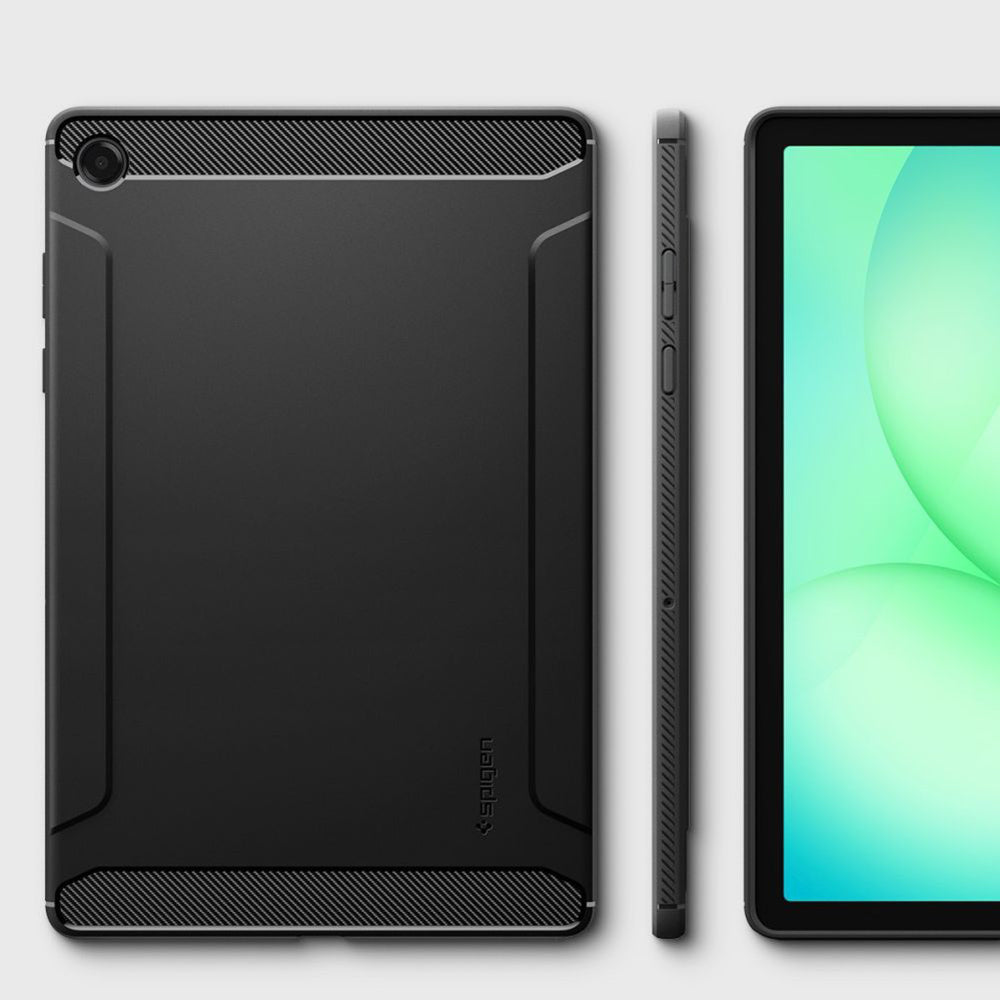 Funda para Samsung Galaxy Tab A11+, Spigen, Rugged Armor, Negra Mate ACS10463