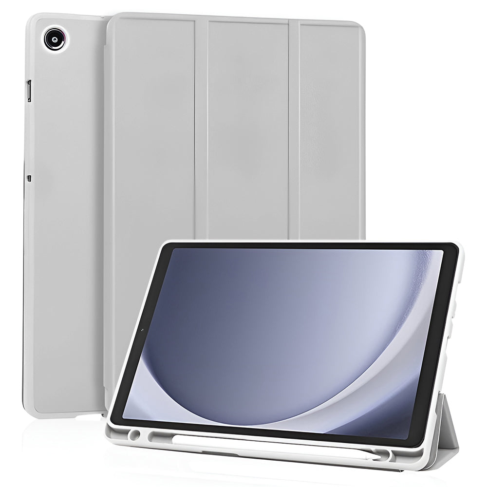 Funda para Samsung Galaxy Tab A11 / Tab A9, Techsuit, Flex Trifold New Model, Gris
