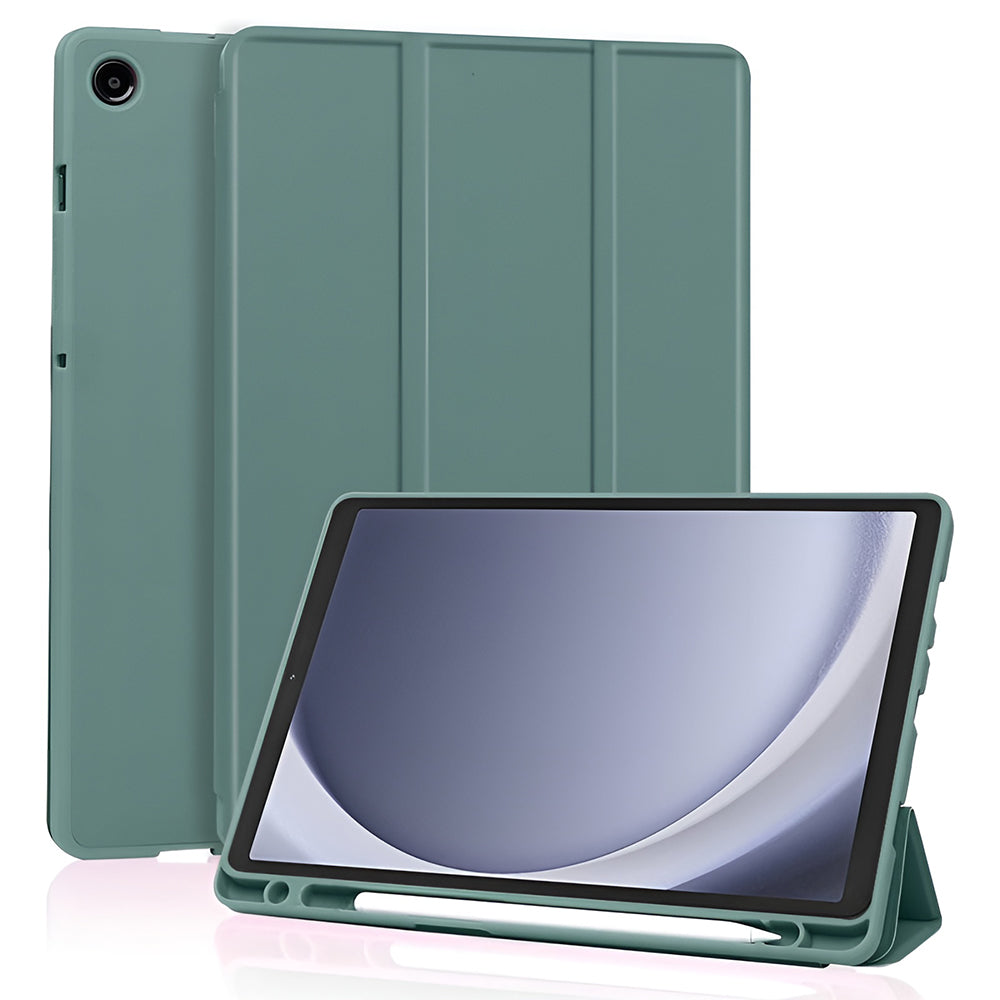 Funda para Samsung Galaxy Tab A11 / Tab A9, Techsuit, Flex Trifold New Model, Verde