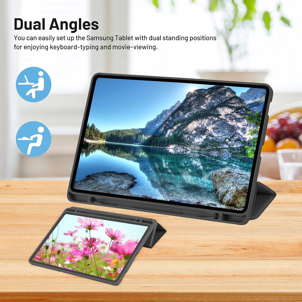 Funda para Samsung Galaxy Tab A7 Lite, Techsuit, Flex Trifold, Negra