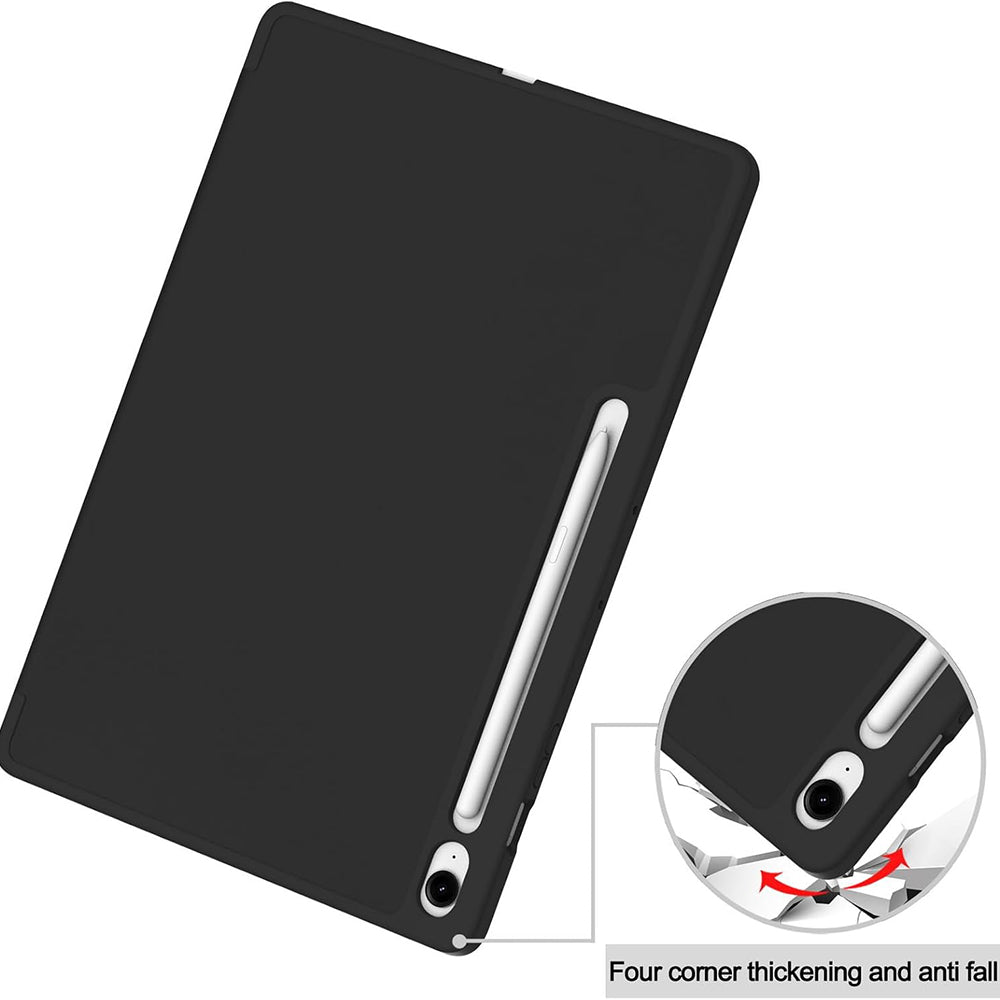 Funda para Samsung Galaxy Tab S10 FE+, Techsuit, Flex Trifold, Negra