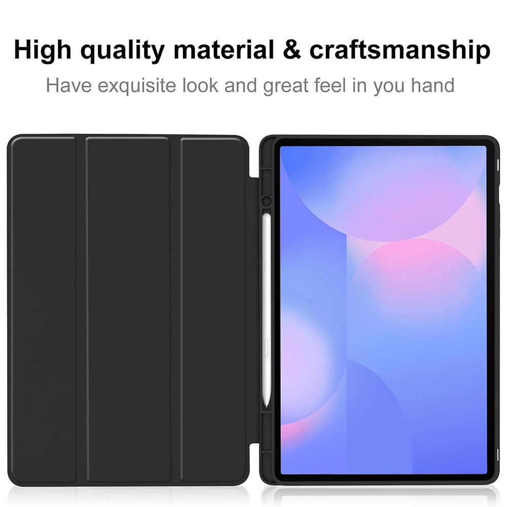 Funda para Samsung Galaxy Tab S10 FE+, Techsuit, Flex Trifold, Negra