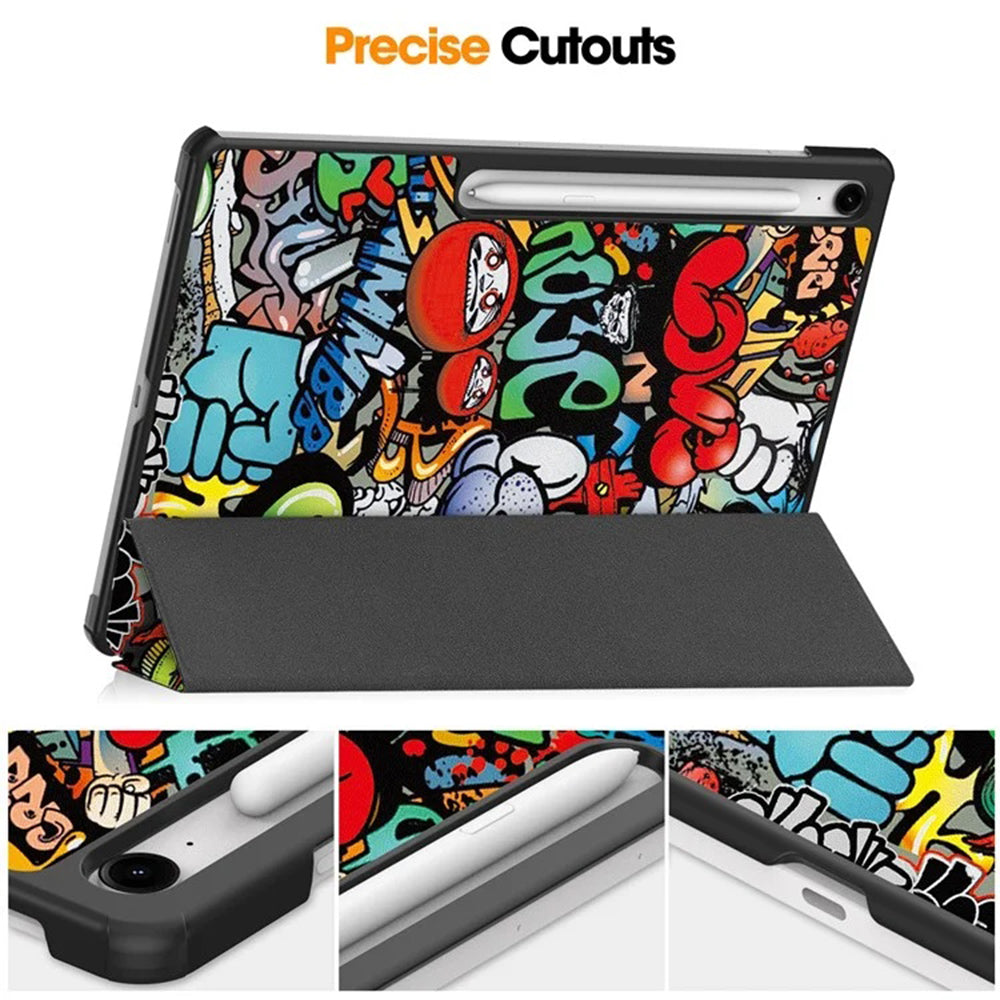 Funda para Samsung Galaxy Tab S10 FE+, Techsuit, FoldPro Urban Vibe, Multicolor