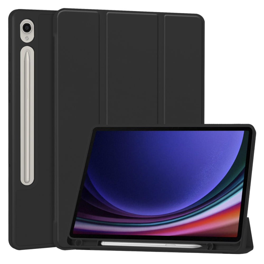 Funda para Samsung Galaxy Tab S10 FE / Tab S9 FE / Tab S9, Techsuit, Flex Trifold, Negra