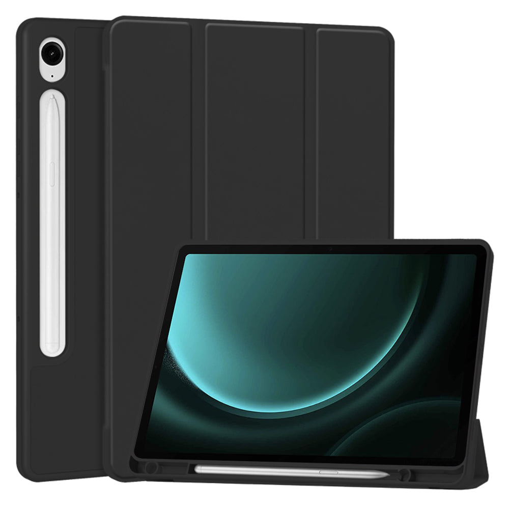Funda para Samsung Galaxy Tab S10 FE / Tab S9 FE, Techsuit, Flex Trifold, Negra