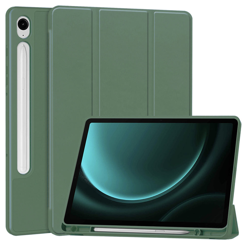 Funda para Samsung Galaxy Tab S10 FE / Tab S9 FE, Techsuit, Flex Trifold, Verde