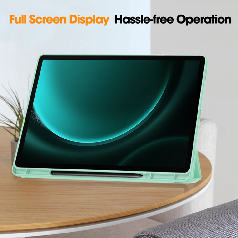 Funda para Samsung Galaxy Tab S10+ / Tab S9 FE+ / Tab S9+, Techsuit, Flex Trifold, Negra
