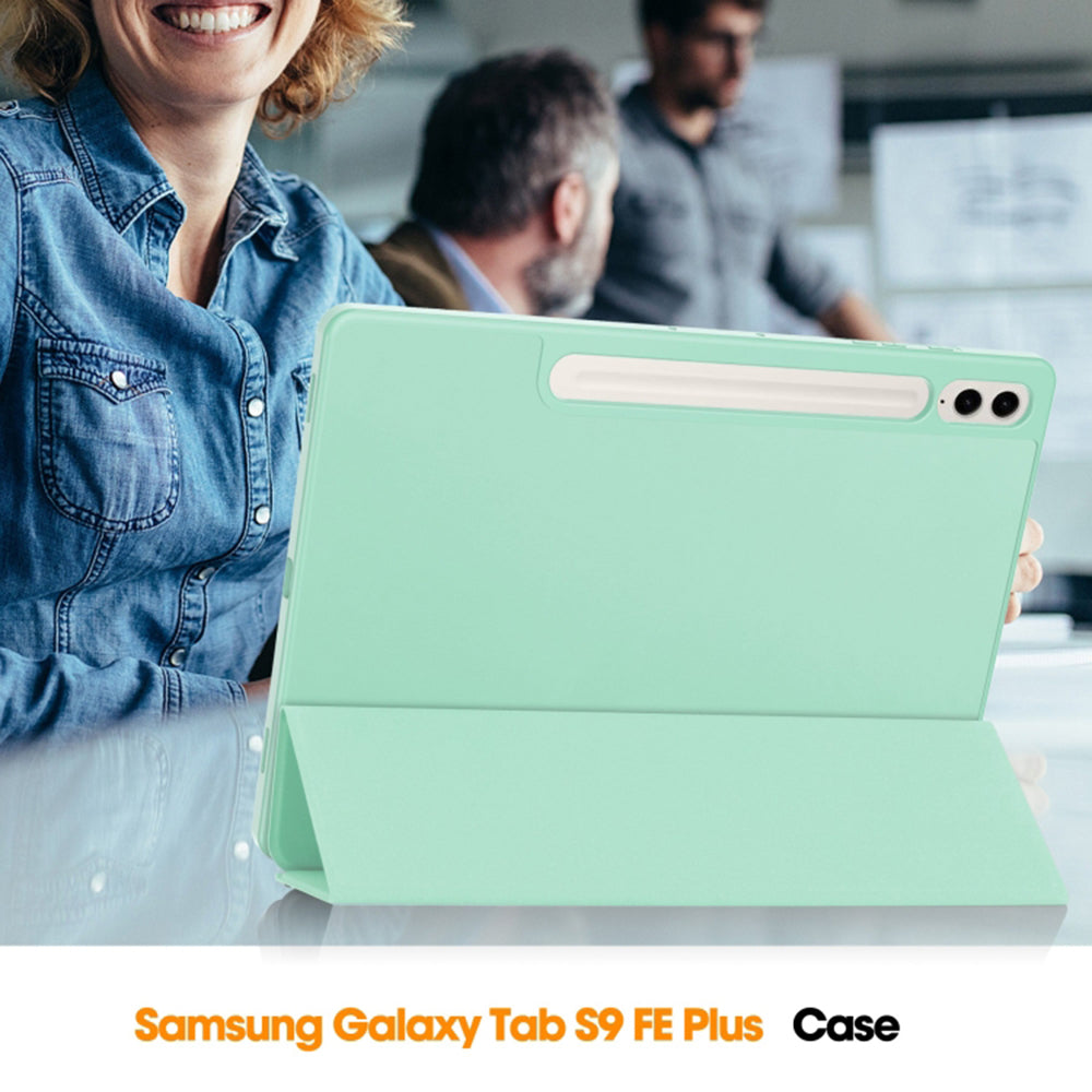 Funda para Samsung Galaxy Tab S10+ / Tab S9 FE+ / Tab S9+, Techsuit, Flex Trifold, Negra