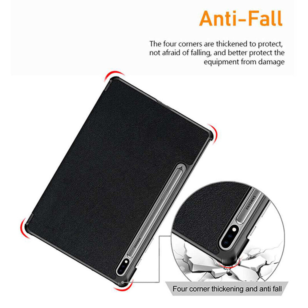 Funda para Samsung Galaxy Tab S10 Ultra / Tab S9 Ultra / Tab S8 Ultra, Techsuit, FoldPro, Negra