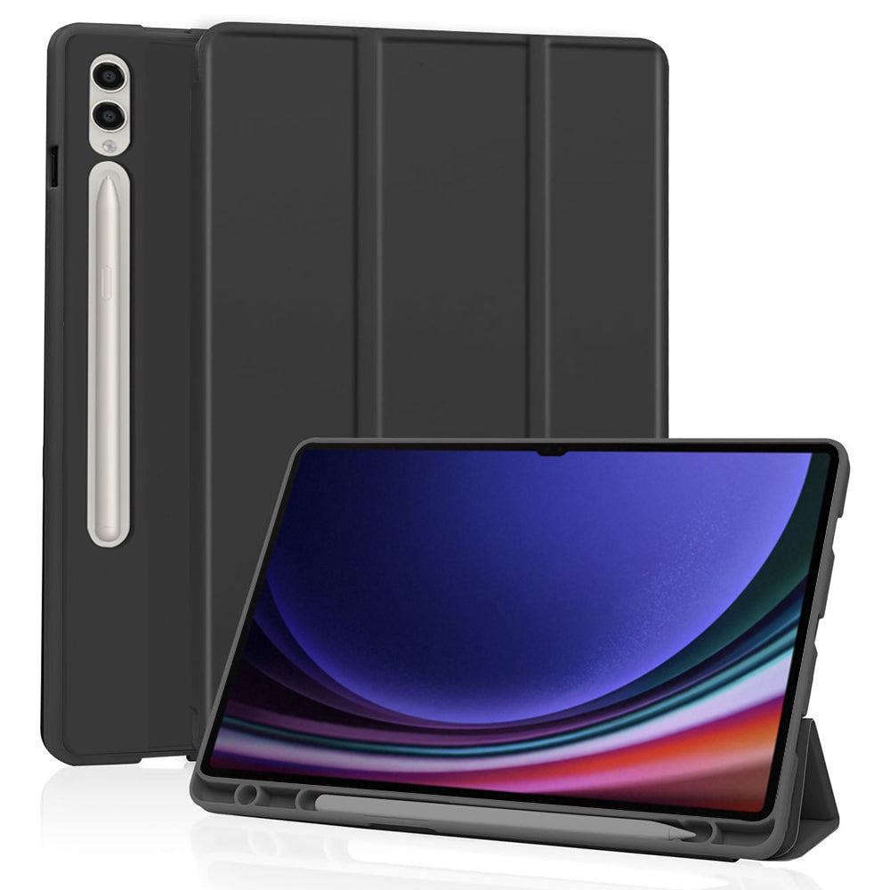 Funda para Samsung Galaxy Tab S10 Ultra / Tab S9 Ultra, Techsuit, Flex Trifold, Negra