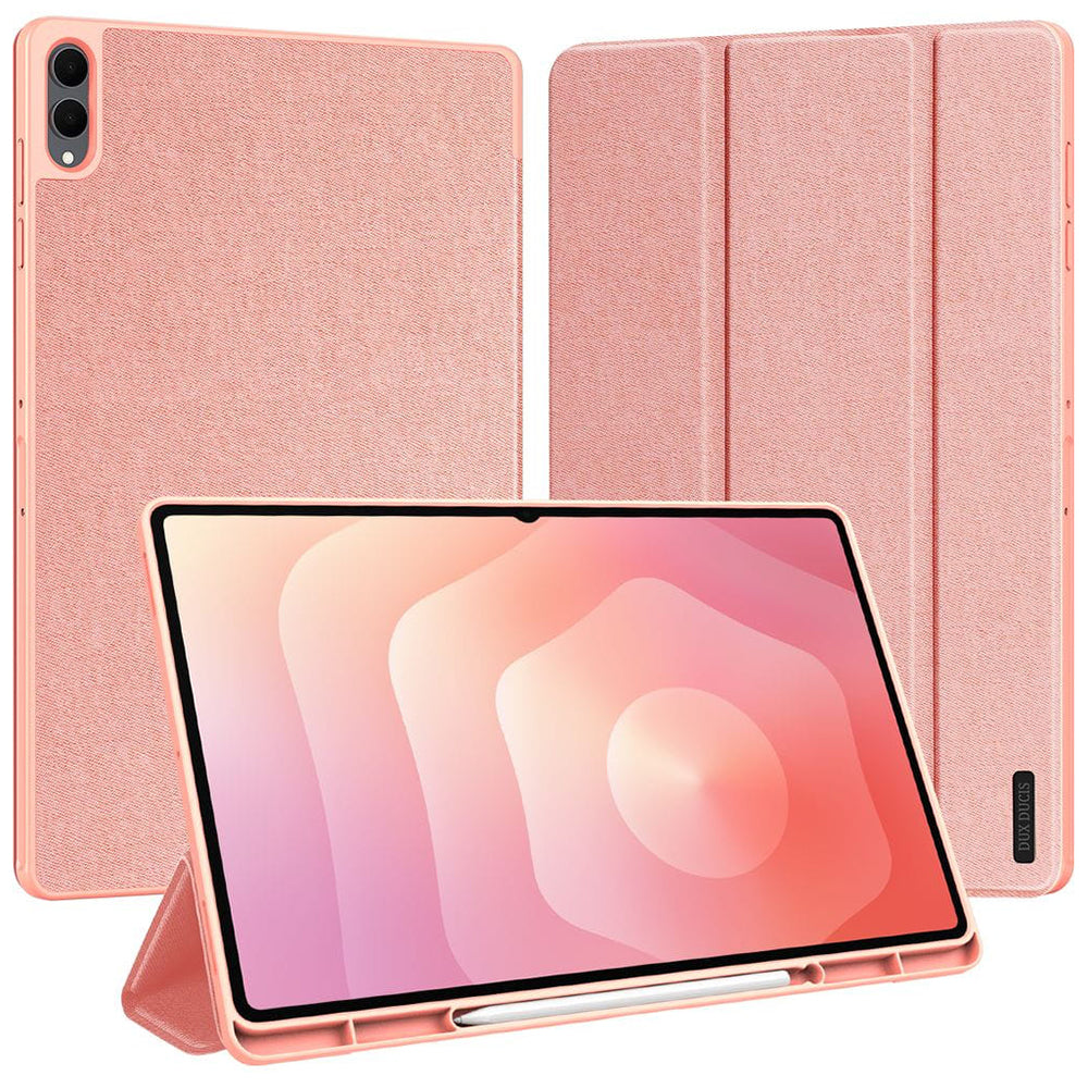 Funda para Samsung Galaxy Tab S12 Ultra / Tab S11 Ultra, DUX DUCIS, Domo con soporte para lápiz, rosa