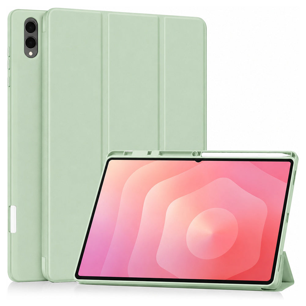Funda para Samsung Galaxy Tab S12 Ultra / Tab S11 Ultra, Techsuit, Flex Trifold, Verde Matcha