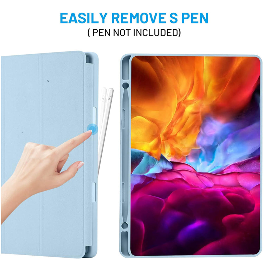 Funda para Samsung Galaxy Tab S6 Lite (2024) / Tab S6 Lite (2022) / Tab S6 Lite (2020), Techsuit, Flex Trifold, Azul