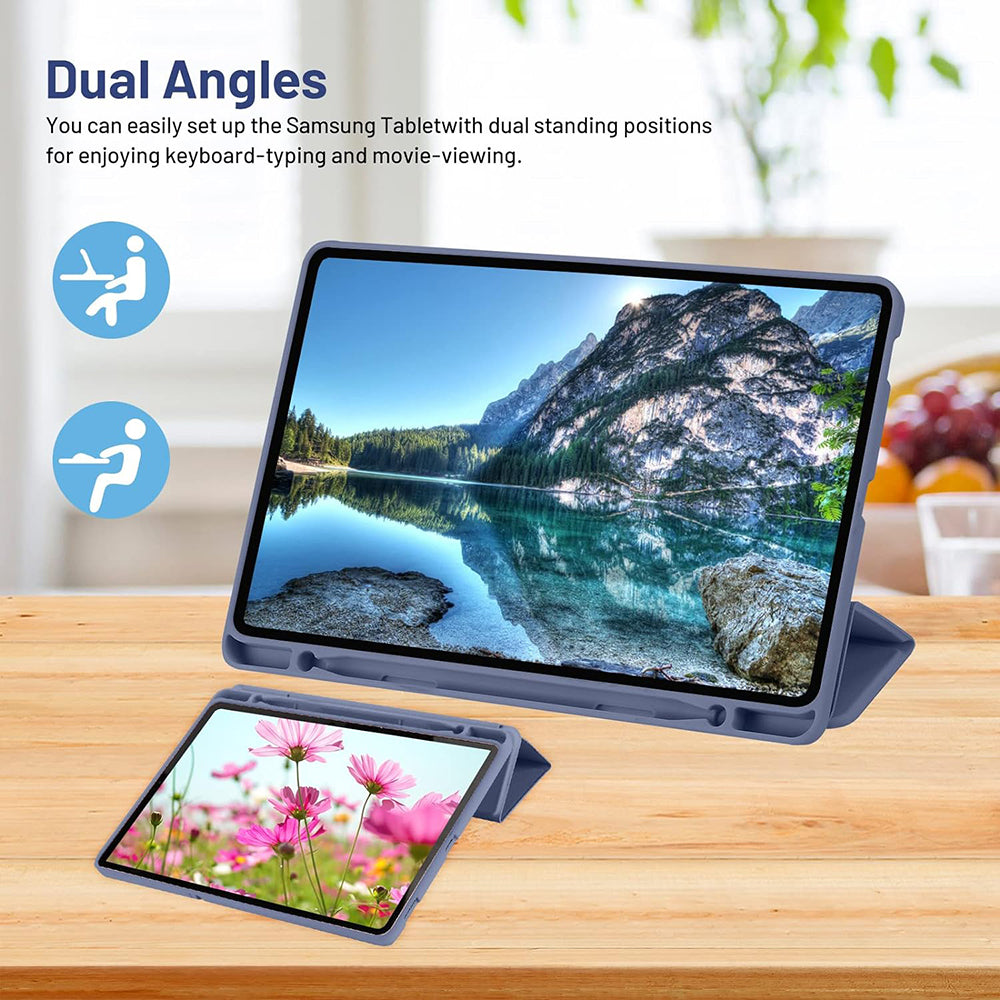 Funda para Samsung Galaxy Tab S6 Lite (2024) / Tab S6 Lite (2022) / Tab S6 Lite (2020), Techsuit, Flex Trifold, Morado