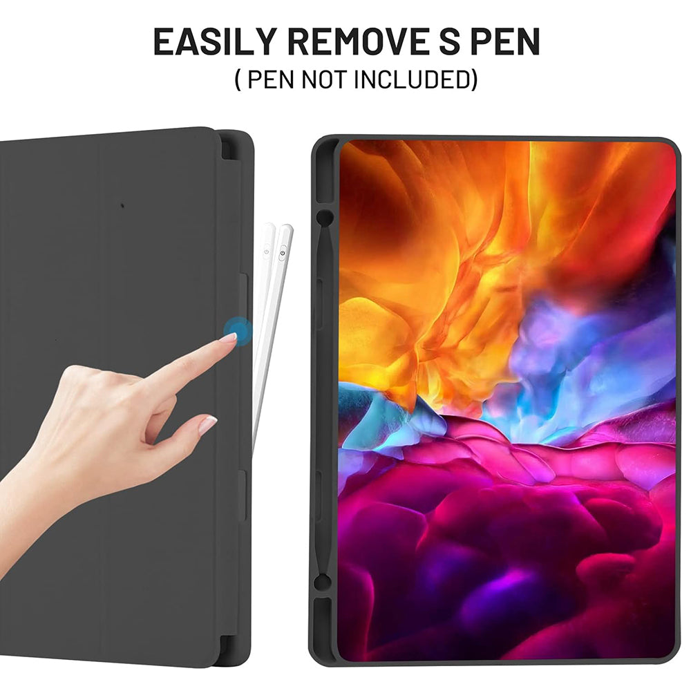 Funda para Samsung Galaxy Tab S6 Lite (2024) / Tab S6 Lite (2022) / Tab S6 Lite (2020), Techsuit, Flex Trifold, Negra