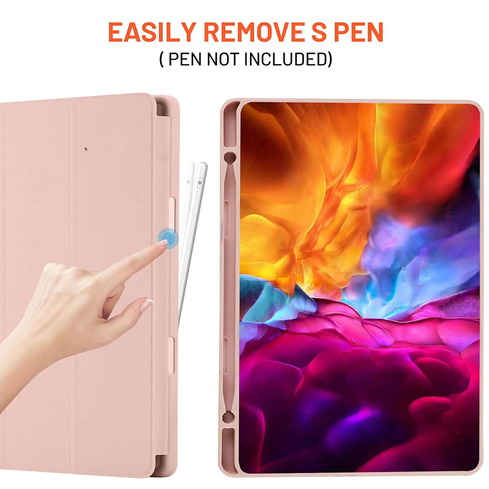 Funda para Samsung Galaxy Tab S6 Lite (2024) / Tab S6 Lite (2022) / Tab S6 Lite (2020), Techsuit, Flex Trifold, Rosa
