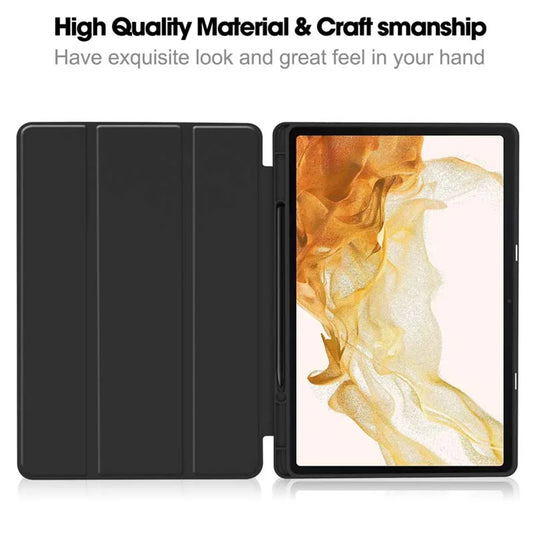 Funda para Samsung Galaxy Tab S8+ / Tab S7+, Techsuit, Flex Trifold, Negra