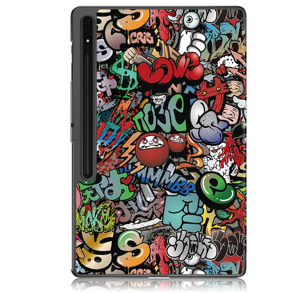 Funda para Samsung Galaxy Tab S8 Ultra, Techsuit, FoldPro Urban Vibe, Multicolor