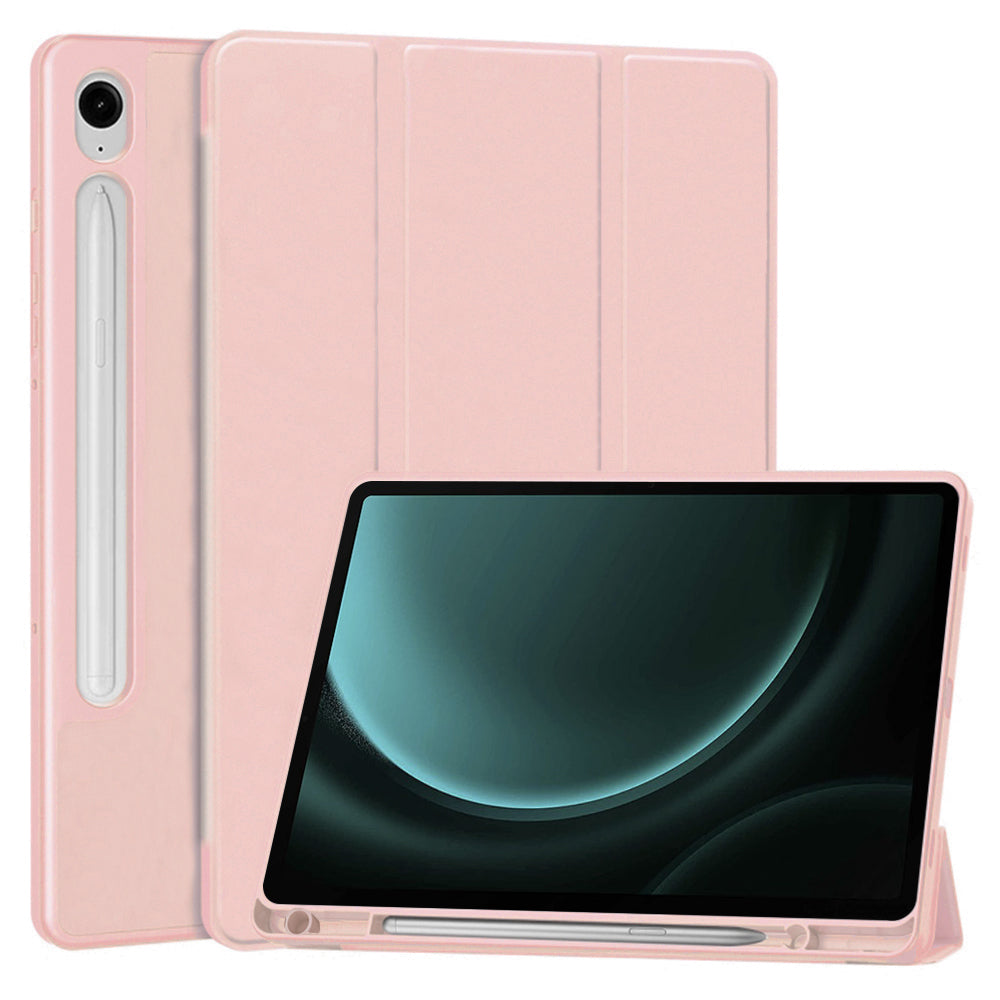 Funda para Samsung Galaxy Tab S9 FE / Tab S9 / Tab S10 FE, Techsuit, Flex Trifold, Rosa