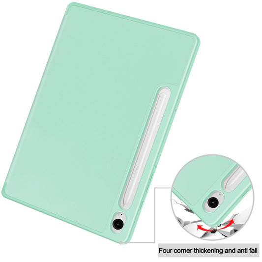 Funda para Samsung Galaxy Tab S9 FE / Tab S9 / Tab S10 FE, Techsuit, Flex Trifold, Verde Matcha