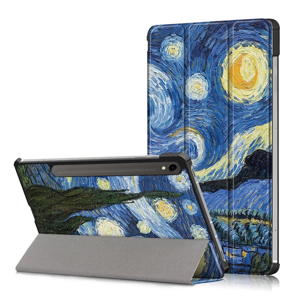 Funda para Samsung Galaxy Tab S9 FE / Tab S9 / Tab S10 FE, Techsuit, FoldPro Starry Night, Multicolor