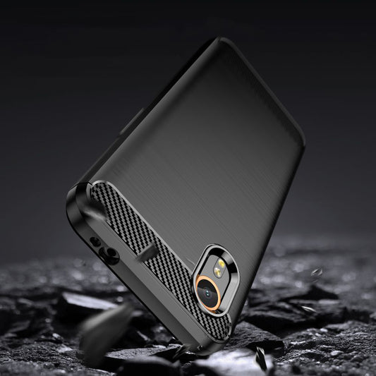 Funda para Samsung Galaxy Xcover7 G556, Techsuit, Carbono, Negra