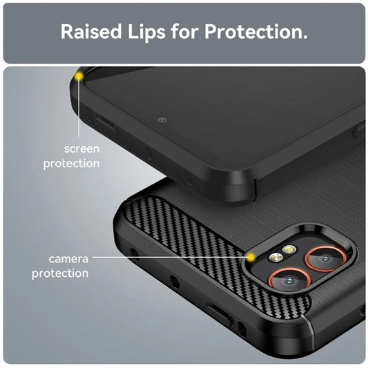 Funda para Samsung Galaxy XCover7 Pro, Techsuit, Carbono, Negra