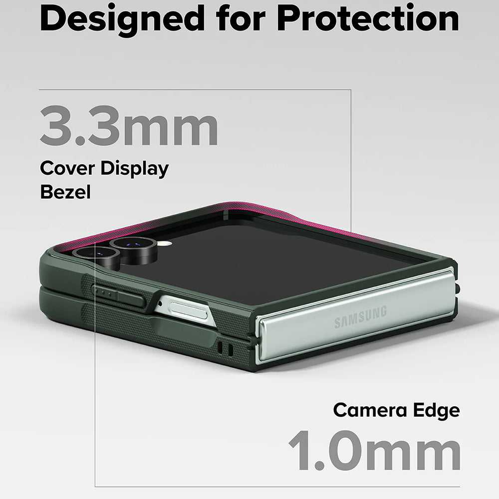 Funda para Samsung Galaxy Z Flip7 F766, Ringke, Ónix, Verde Oscuro