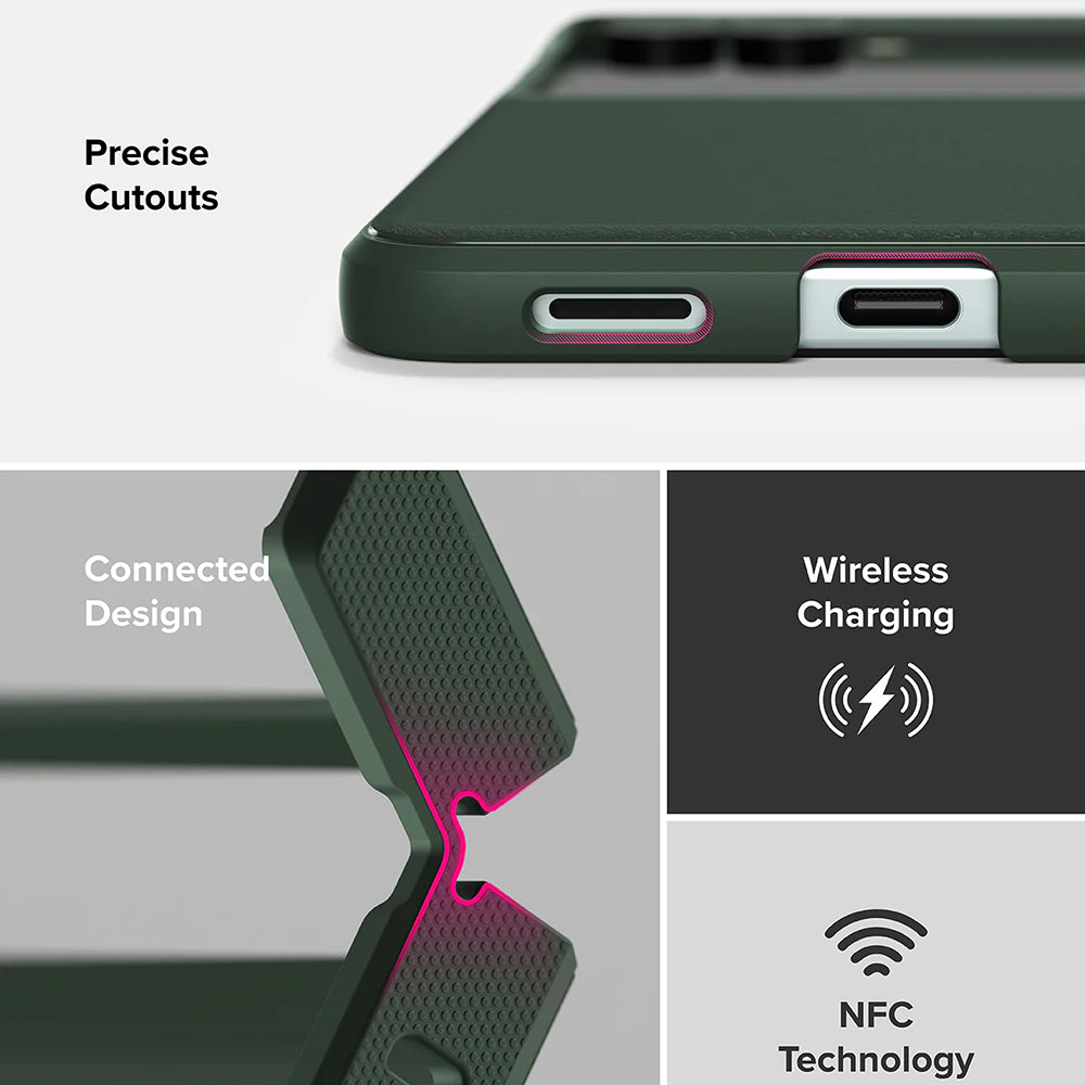 Funda para Samsung Galaxy Z Flip7 F766, Ringke, Ónix, Verde Oscuro