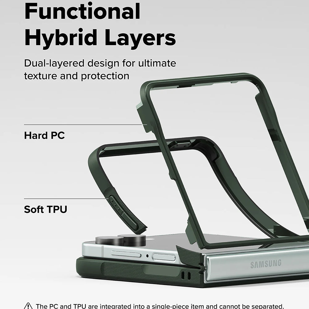 Funda para Samsung Galaxy Z Flip7 F766, Ringke, Ónix, Verde Oscuro