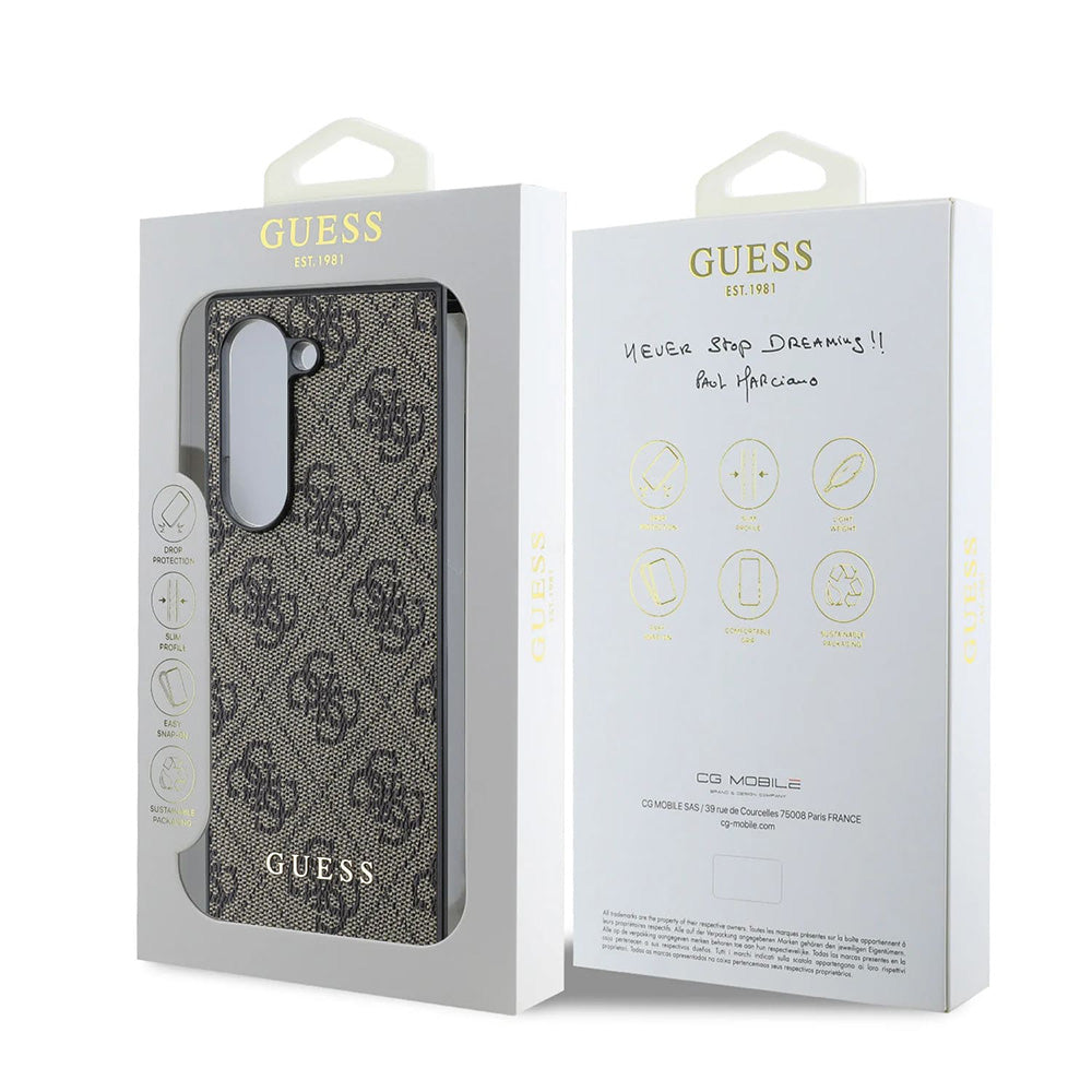 Funda para Samsung Galaxy Z Fold6 F956, Guess, 4G, Marrón.