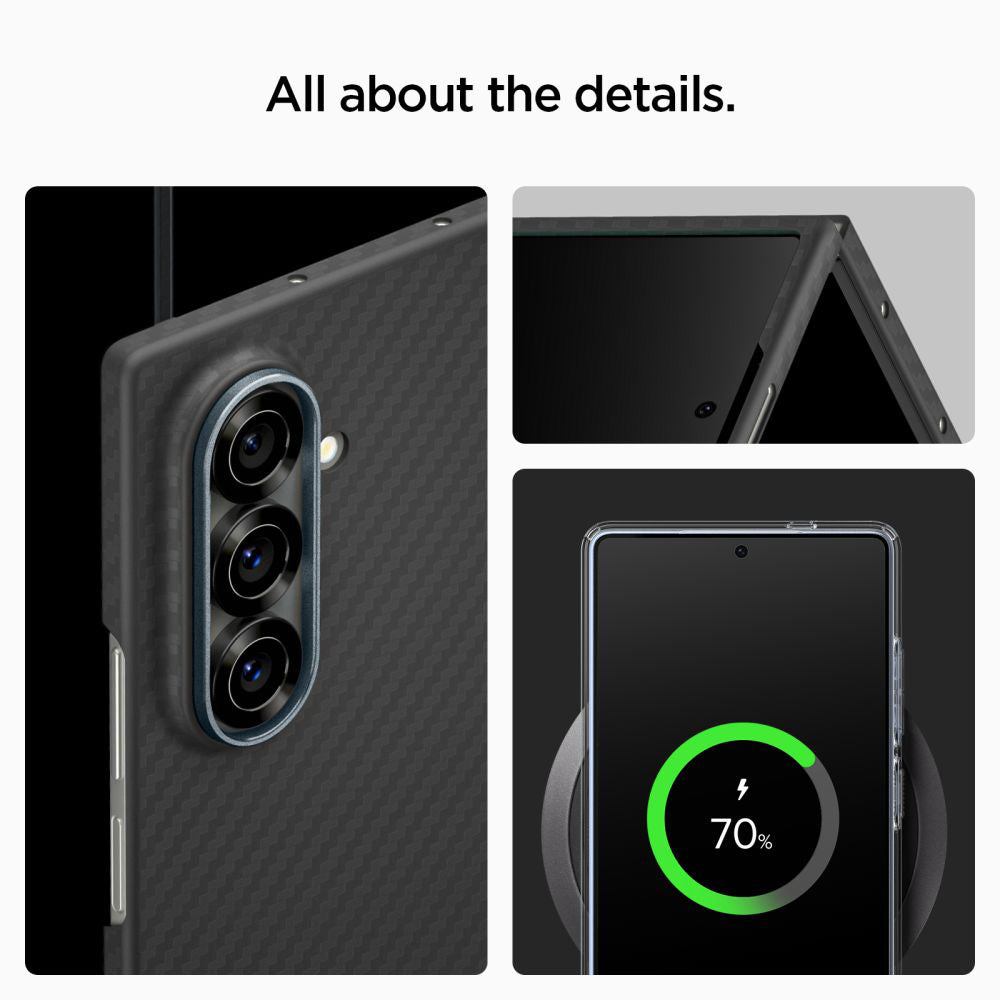 Funda para Samsung Galaxy Z Fold7 F966, Spigen, Air Skin, Negra ACS09555