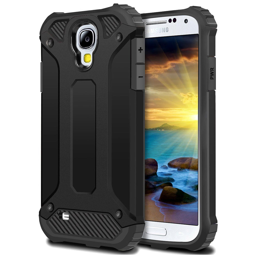 Funda para Samsung I9500 Galaxy S4, Techsuit, Hybrid Armor, Negra