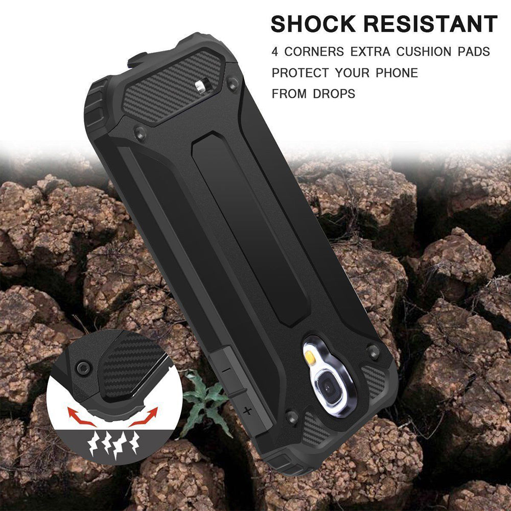 Funda para Samsung I9500 Galaxy S4, Techsuit, Hybrid Armor, Negra