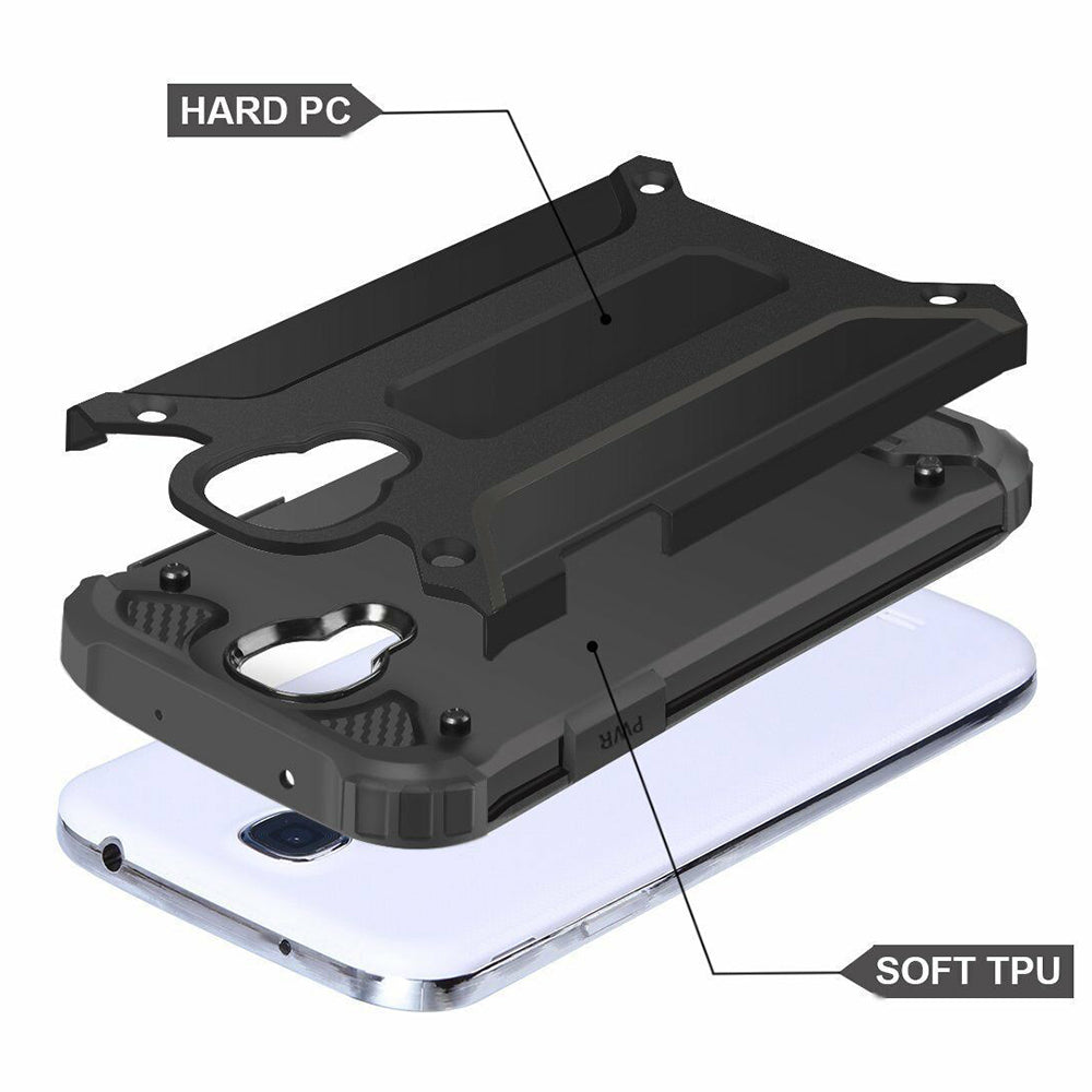 Funda para Samsung I9500 Galaxy S4, Techsuit, Hybrid Armor, Negra