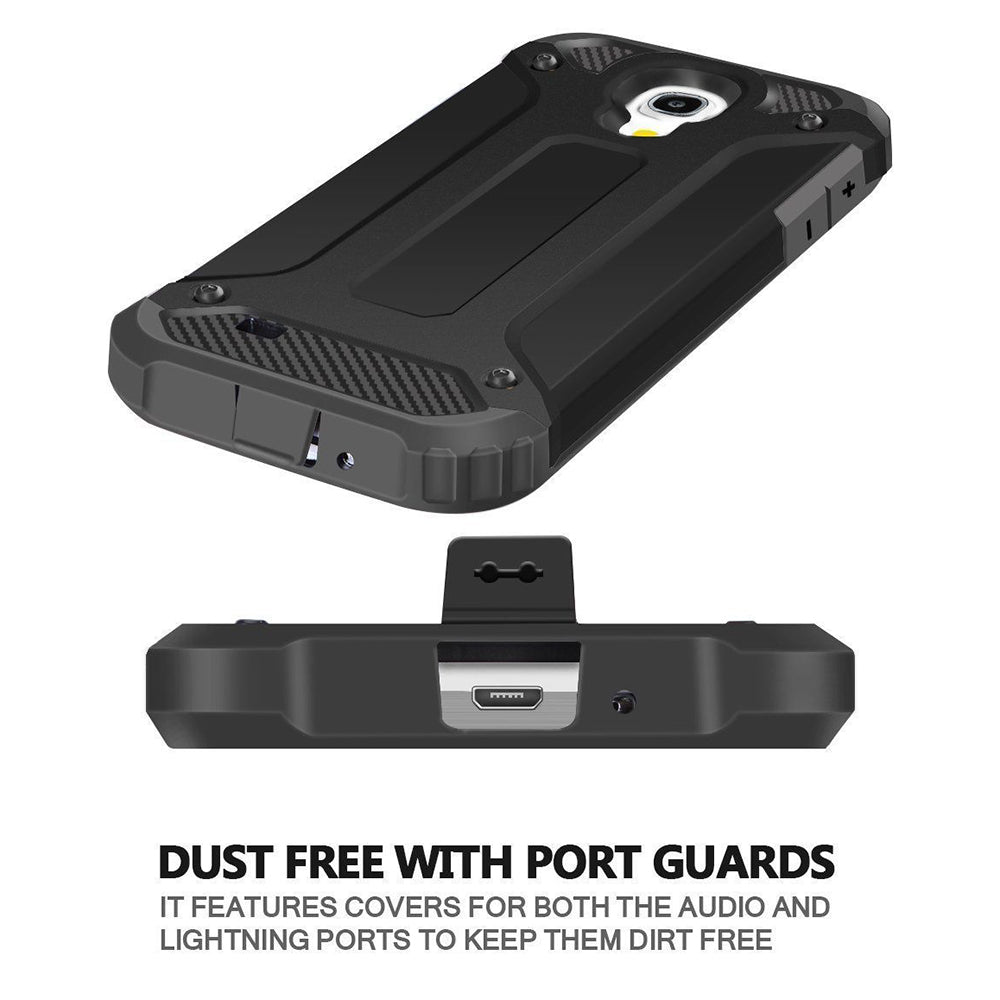 Funda para Samsung I9500 Galaxy S4, Techsuit, Hybrid Armor, Negra