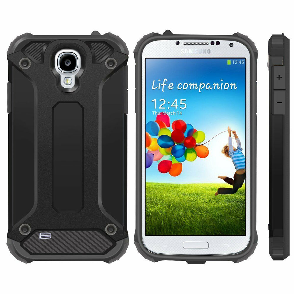 Funda para Samsung I9500 Galaxy S4, Techsuit, Hybrid Armor, Negra