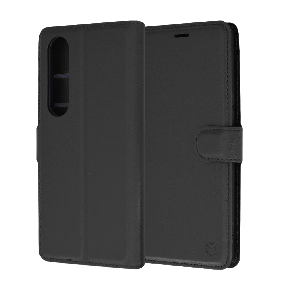 Funda para Sony Xperia 1 VI, Techsuit, Leather Folio, Negra