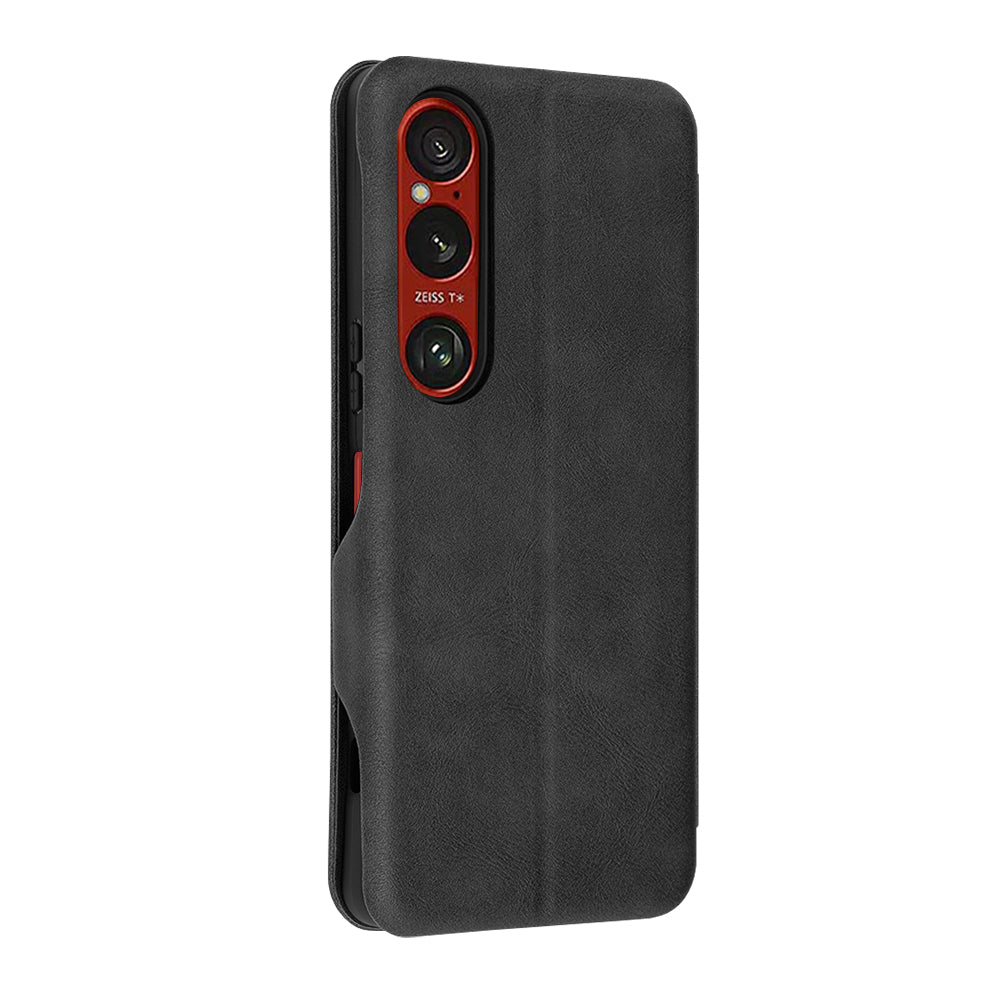 Funda para Sony Xperia 1 VI, Techsuit, Safe Wallet Plus, Negra