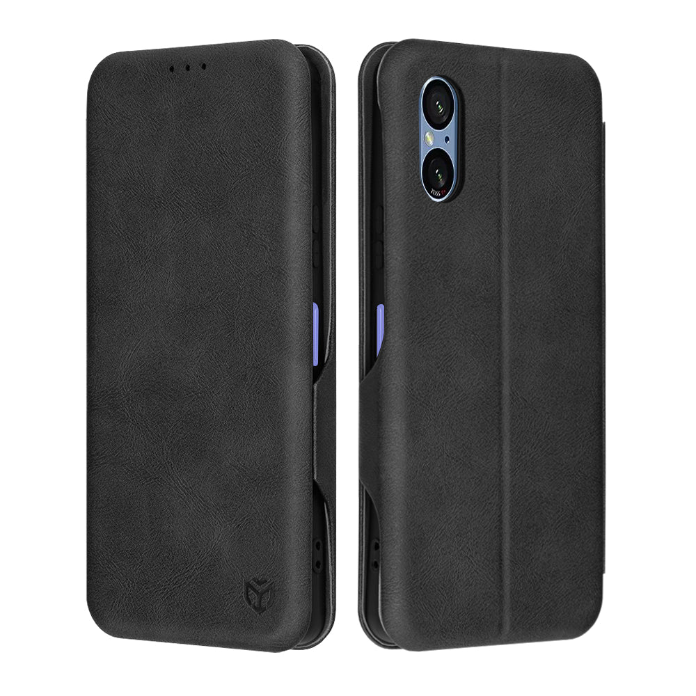 Funda para Sony Xperia 5 VI, Techsuit, Safe Wallet Plus, Negra