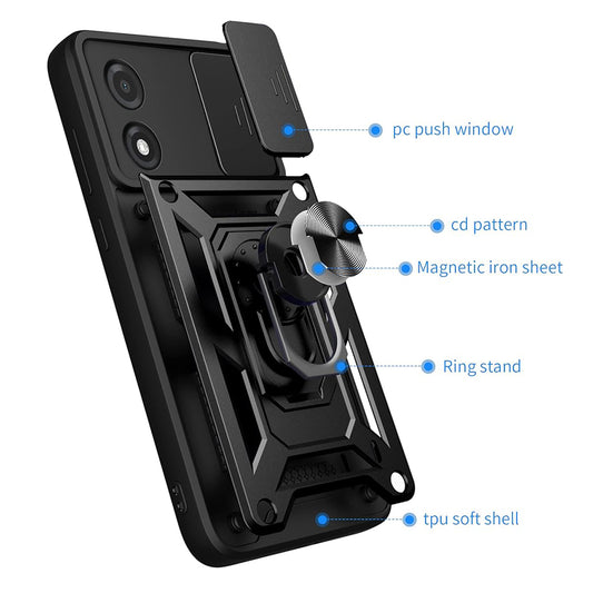 Funda para Tecno Pova 5 Pro, Techsuit, CamShield, Negra