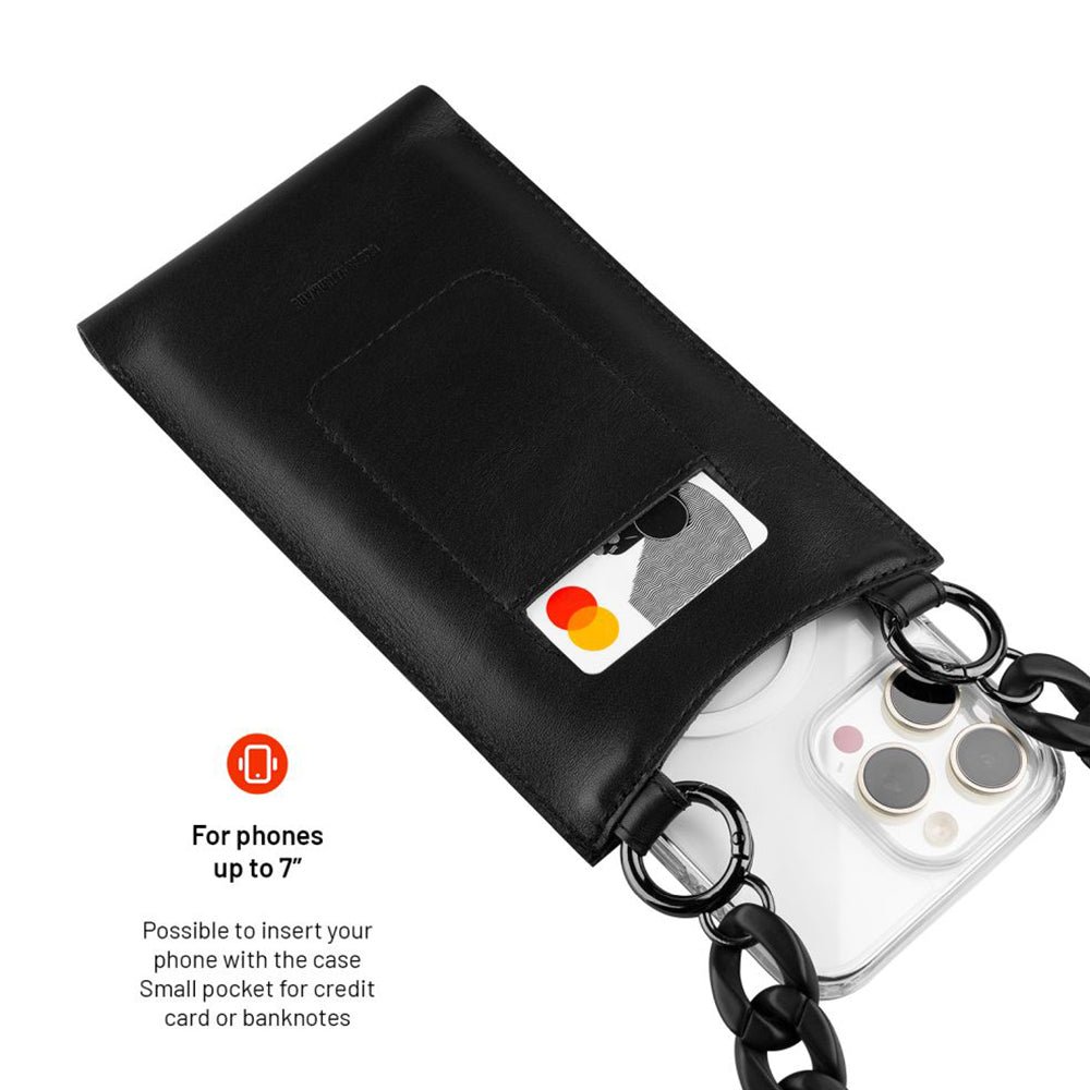 Funda Universal para Teléfono máx. 7 pulgadas, Fija, Venezia, Negra