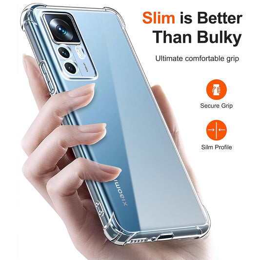 Funda para Xiaomi 12T / 12T Pro, Techsuit, Transparente a prueba de golpes