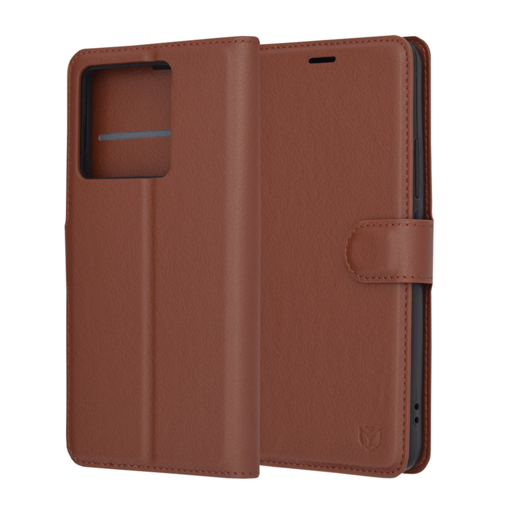 Funda para Xiaomi 13T Pro / 13T, Techsuit, Leather Folio, Marrón