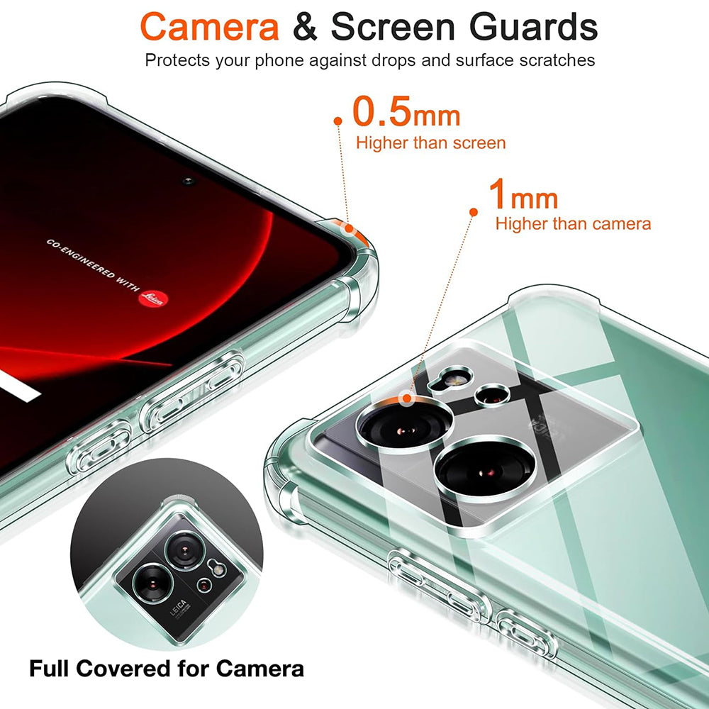 Funda para Xiaomi 13T Pro / 13T, Techsuit, Transparente a prueba de golpes