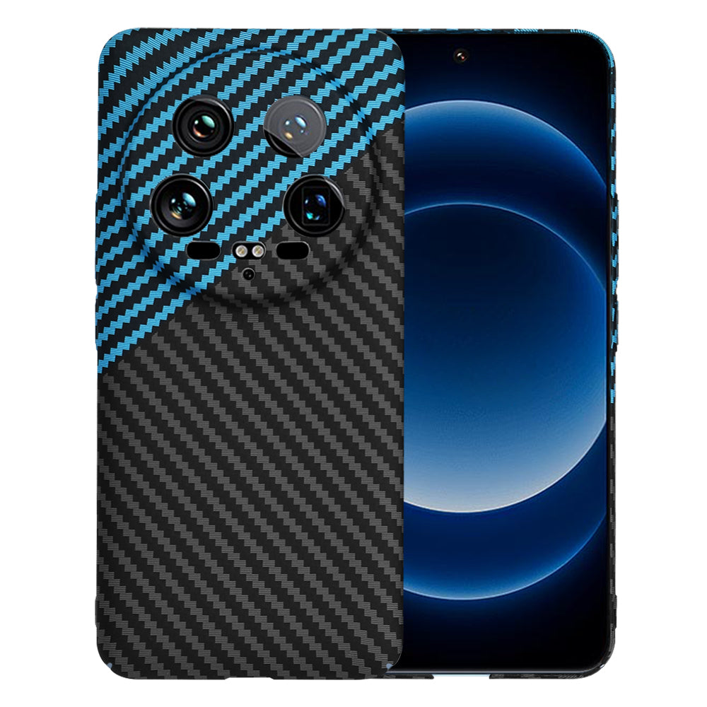 Funda para Xiaomi 14 Ultra, Techsuit, Carbonite FiberShell, Negra Bleu