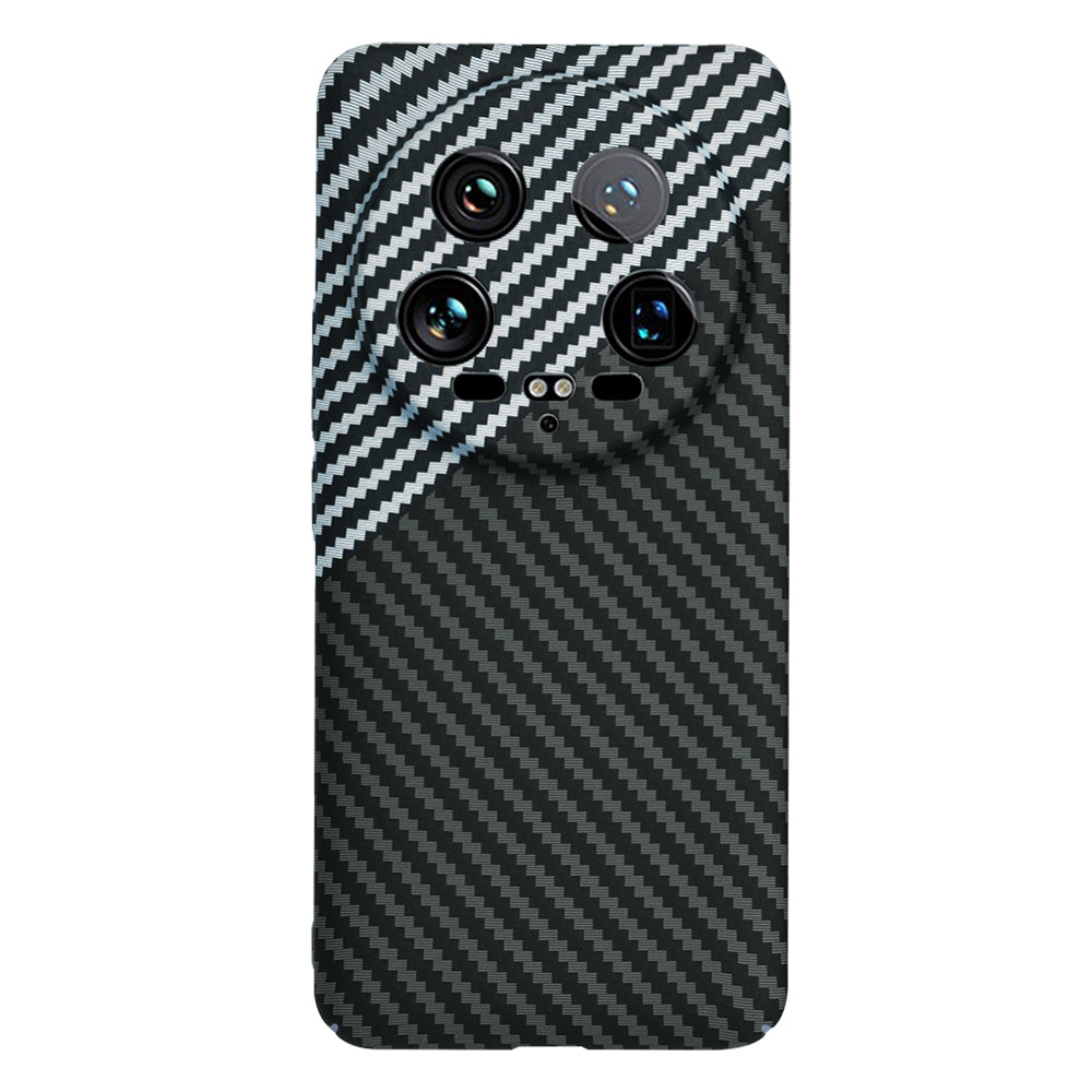 Funda para Xiaomi 14 Ultra, Techsuit, Carbonite FiberShell, Negra Gris