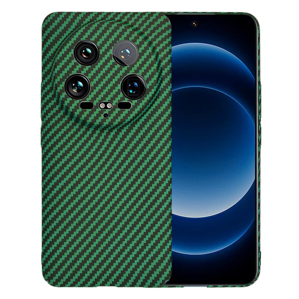 Funda para Xiaomi 14 Ultra, Techsuit, Carbonite FiberShell, Verde