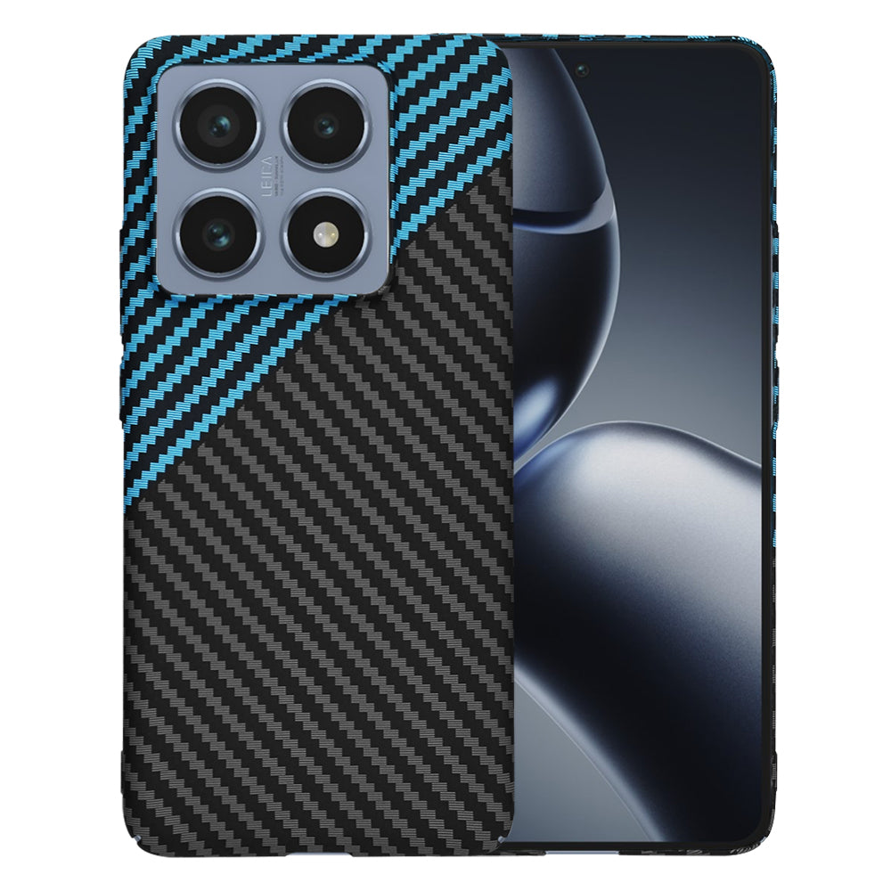 Funda para Xiaomi 14T Pro, Techsuit, Carbonite FiberShell, Negra Bleu